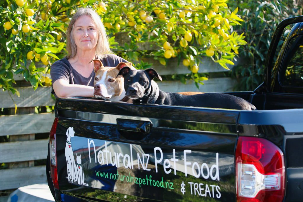 Lucy from Natural NZ Pet Food with her Dogs